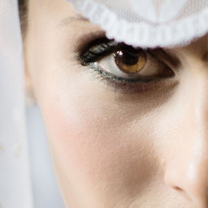 ritratto fotografico di bellezza sposa: particolare dell’ occhio